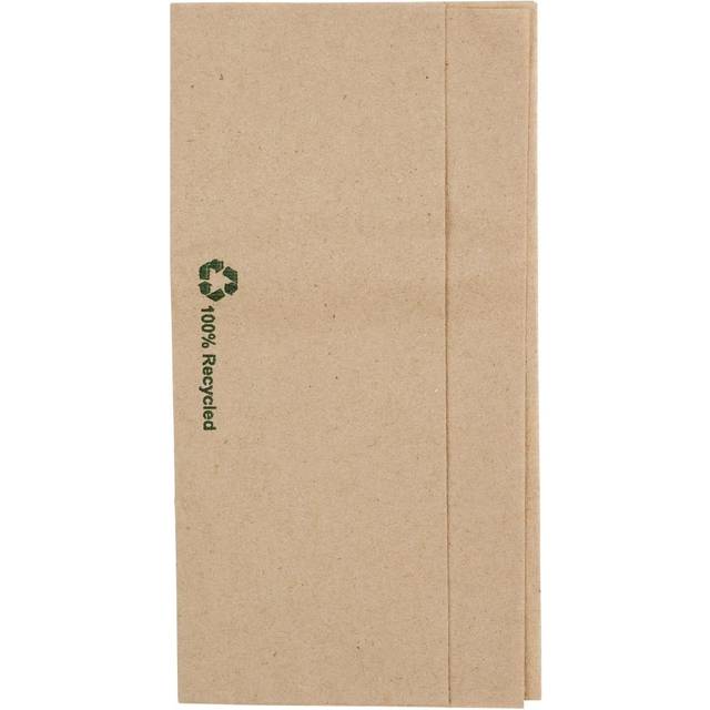 Fiesta Recyclable Recycled Lunch Napkin Kraft 32x30cm 1ply Dispenser Fold (Pack of 6000)