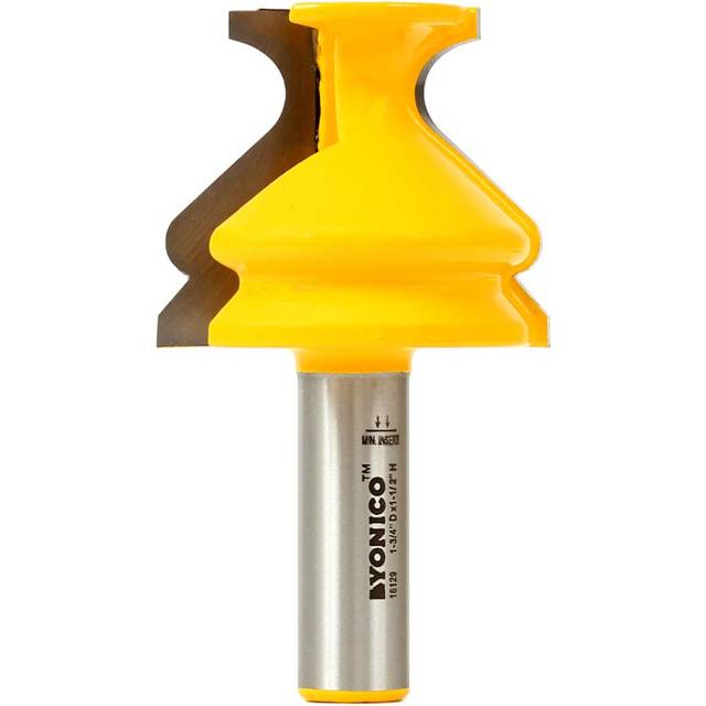 Yonico 16129 1-1/2-Inch Base Cap Molding Router Bit 1/2-Inch Shank