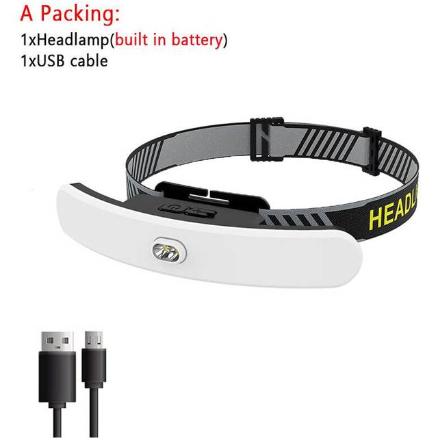 (A Packing) USB Rechargeable Headlamp Large Floodlight Multifunctional Headlight Head-mounted Strong Light Fishing Light for Camping