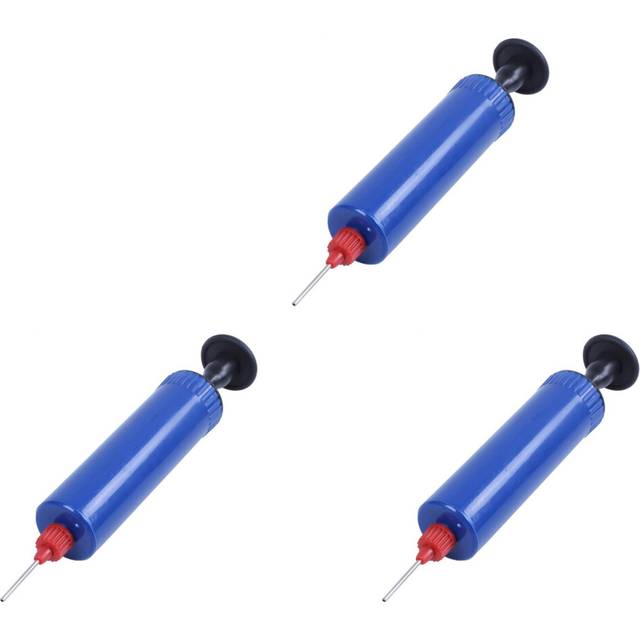 3X Football Soccer Inflatable Ball Hand Air Pump with Needle Blue
