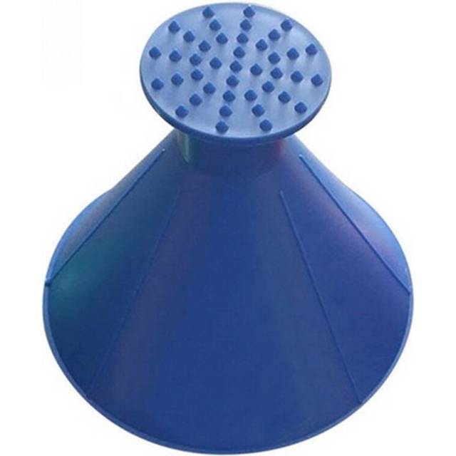 (Blue) 4pcs Car Window Windshield Magic Ice Scraper Oil Funnel Snow Remover Shovels