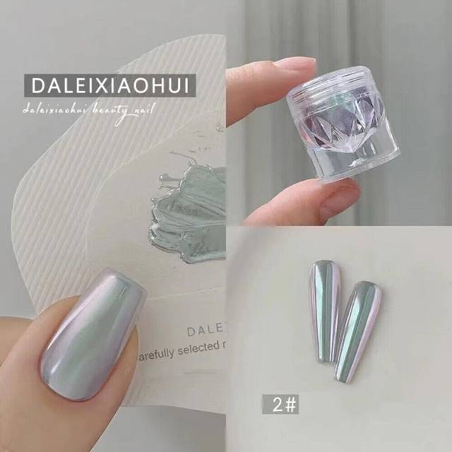 Aurora Rainbow Pearl Nail Pigment Dust Powder Nail Art Chrome Glitter Mirror !