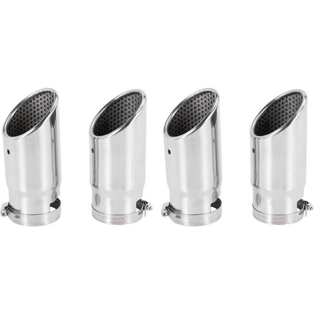 4Pcs for C180 Car Exhaust Muffler Tip Stainless Steel Pipe Chrome Modified