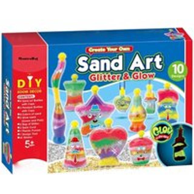 10PC Sand Art Glitter & Glow Art Bottle Kit For Kids Activity Fun Game Gift