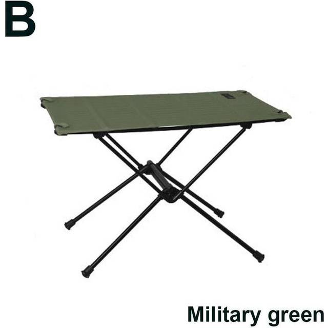 (Green) Portable Folding Camp Table Outdoor Camping Aluminum Alloy Picnic Table Tactical Table Camping Gear Card Table