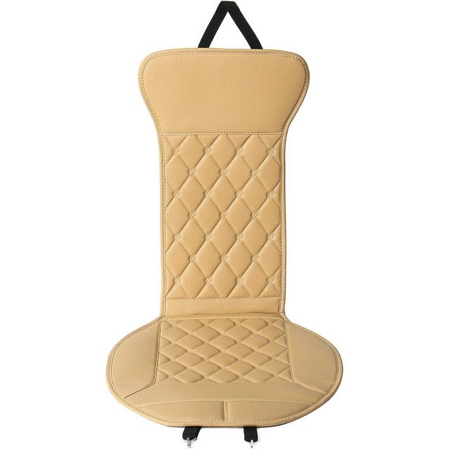 (Beige) Universal Car Front Seat Cover Chair Cushion Pad Mat Protector PU