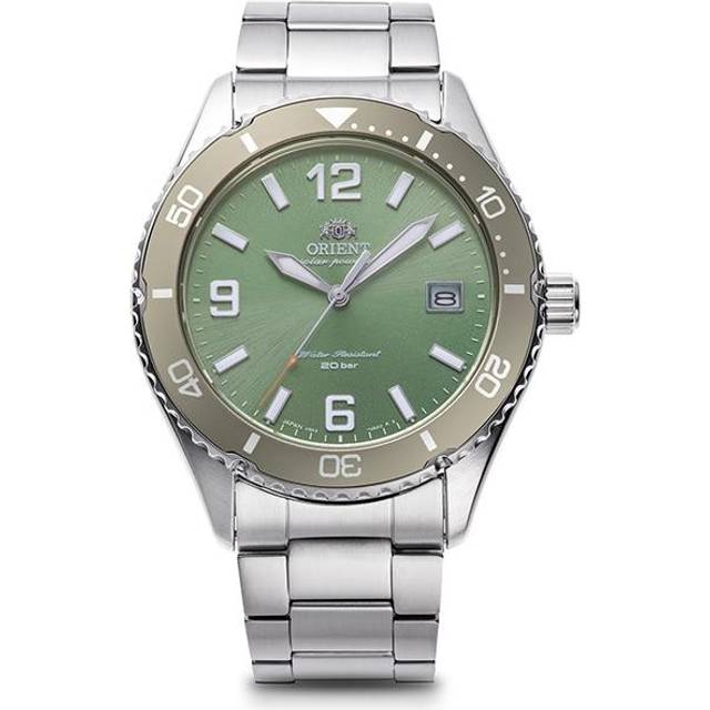 ORIENT RN-WJ0001E (Men's Metal Band SPORTS Diver Design Orient Mako 40 Solar Powered) Round Watch