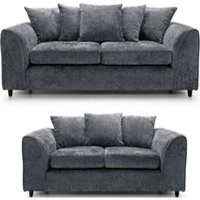 (Purple, 3 & 2 Seater) Monaco Chenille Fabric Sofa Set Range