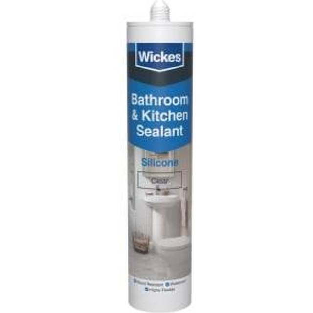 Wickes Clear Kitchen & Bathroom Silicone Sealant - 300ml