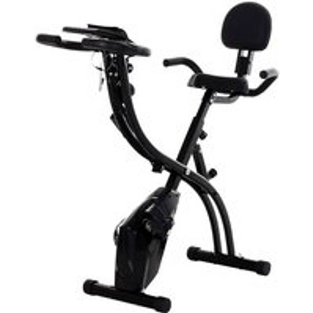 Homcom 2-in-1 Foldable Exercise Bike Recumbent Stationary Bike 8-Level Adjustable Magnetic Resistance with Pulse Sensor LCD Display