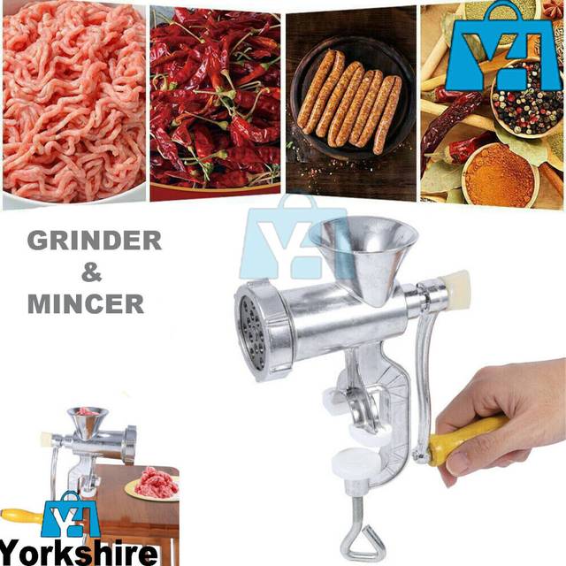 MANUAL TABLE HAND OPERATED GRINDER MEAT MINCER STUFFER SAUSAGE
