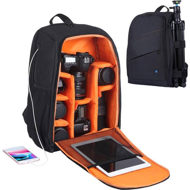 PULUZ Outdoor Backpack Portable Waterproof Bag Scratch-proof Dual Shoulders Backpack for DSLR grey