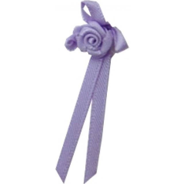 Berisfords Long Ribbon Rose Centred Bows 430 Light Orchid