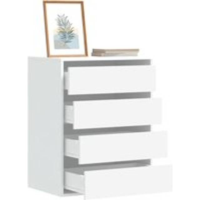 Corner Chest of Drawers White 60x41x76 cm Engineered Wood - One Size