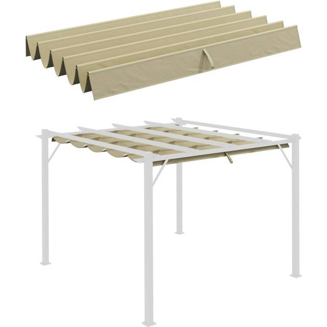 Outsunny Pergola Shade Cover Replacement Canopy for Pergola - Beige | TJ Hughes