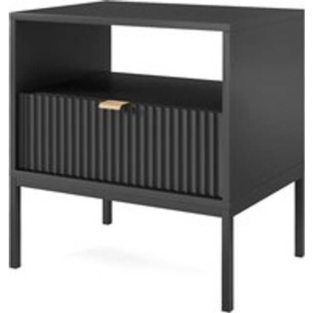 Nova Collection Bedside Table in Black - One Size