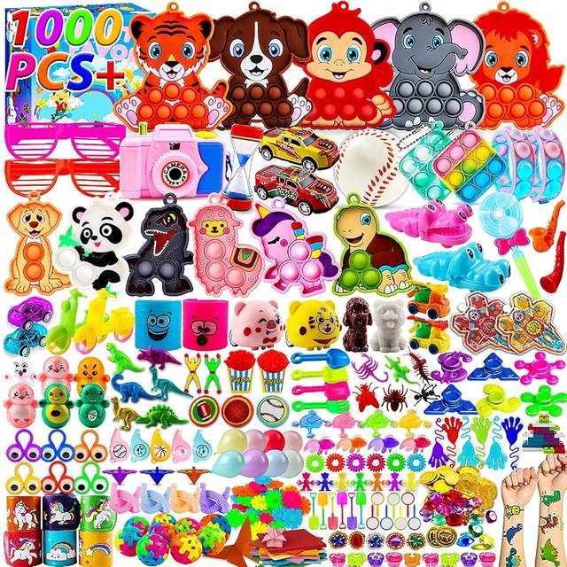 1000 PCS Party Favors for Kids  Fidget Toys Bulk  Goodie Bags Stuffers for Kids  Birthday Gifts  Prize Treasure Box Toys for Classroom  Pina