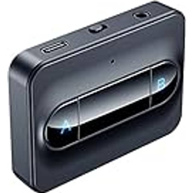 Bluetooth 5.0 sändare adapter med låg latens 3,5 mm AUX Dual Link hörlurar