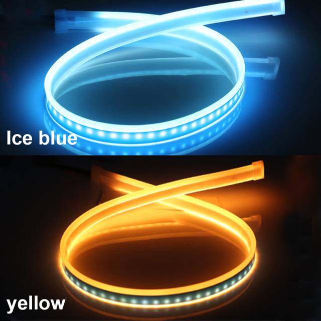 30/40/60cm 12V DRL car lights Flashing LED Strips Day Running Turn Signal