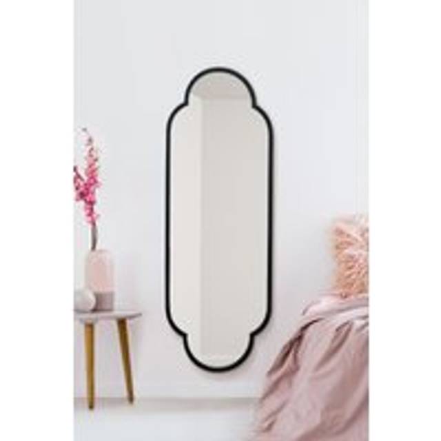Black Metal Framed Double Arched Oval Wall Mirror 150 X 52CM - 1 Pack