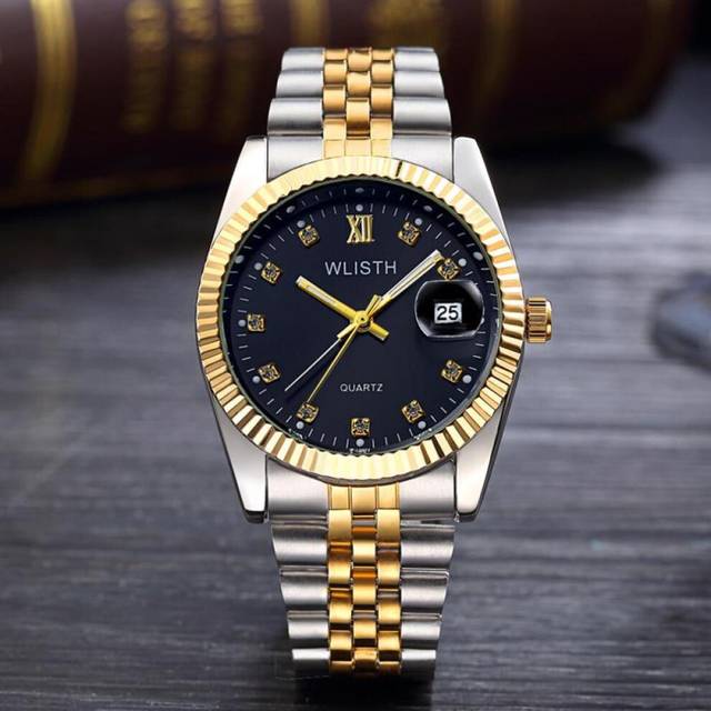 (gold,black) 2023 Men Watches Top Brand Luxury Famous Quartz Watch For Male Clock Date Classic Man Hour With Box