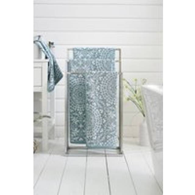 The Lyndon Company Lacy Connection Extrasoft 100% Cotton Towels Luxury Highly Absorbent In Blue - Bath Towel