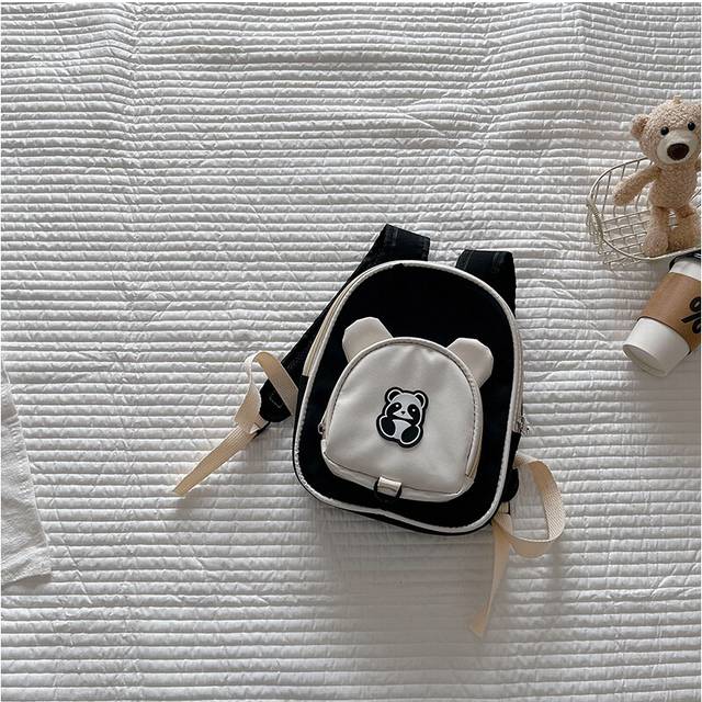 (Black) Fun And Whimsical Kids Oxford Cloth Backpack With Cute Animal Design Ideal For Preschoolers And Toddlers