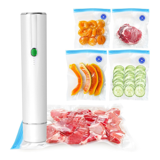 Warmte Sluitmachine Draagbare Handheld Elektronische Plastic Voedsel Snacks Zak Verpakking Sealer Tool Naadlasmachines Huishoudelijke Tool - wit