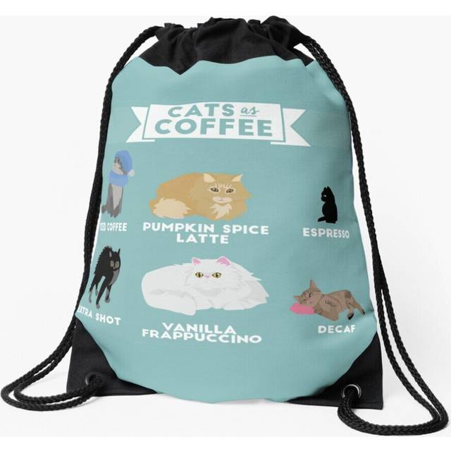 Drawstring Bag Cats As Coffee Sport Gym Shoe Backpack