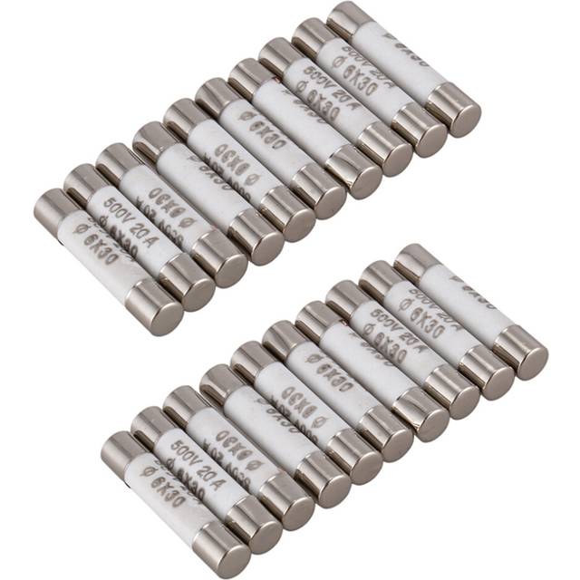 20 Pieces 6mmx30mm 20A Faset-Blow Ceramic Fuse Link 500V