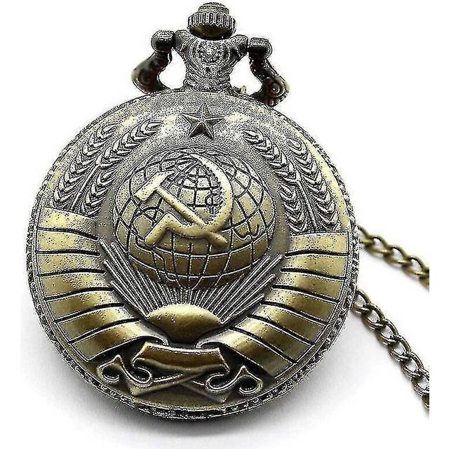 Retro Ussr Soviet S Sickle Quartz Pocket Watchen