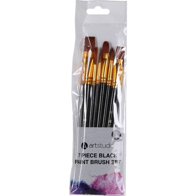 Art Studio7-Piece Paint Brush Set - Black