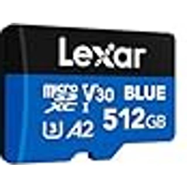 Blue Micro SD Card 512GB, up to 160MB/s Read, microSDXC UHS-I Card, Class 10, U3, V30, A2, Full-HD & 4K Video, High-Speed Memory Card for