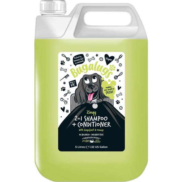 Bugalugs ZINGY 2 in 1 Shampoo & Conditioner Professional Dog Groomers 5 Litre %L