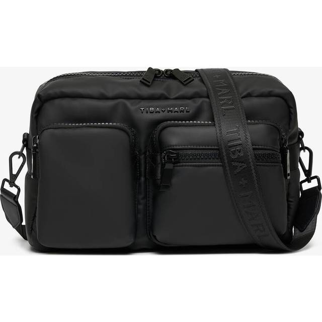 Tiba + Marl Black Faux Leather Changing Bag (33Cm)