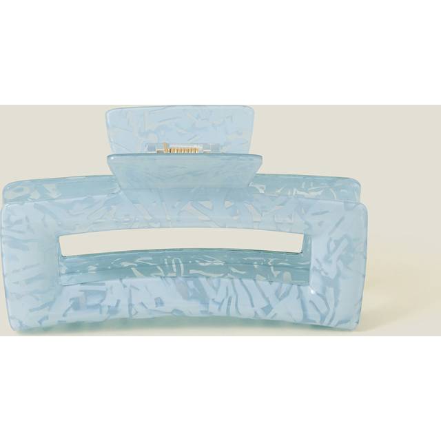 Blue Cut-out Marble Resin Claw Clip - Accessorize - One Size