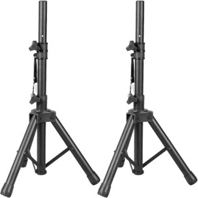 2X Speaker Stand Tripod Stand Audio Tripod KTV Outdoor Shelf Metal Floor Stand