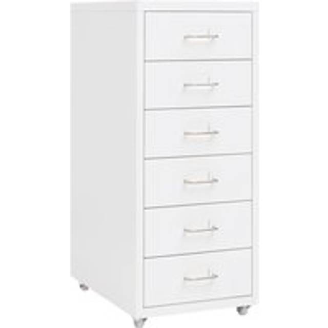 Mobile File Cabinet White 28x41x69 cm Metal - One Size
