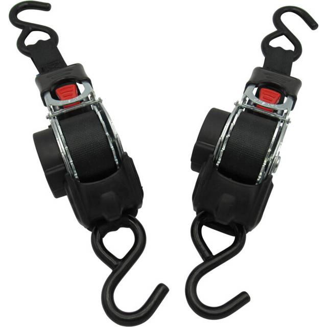 (25MM, Pack of 2) Retractable Ratchet S Hook Lashing Straps Auto 3M
