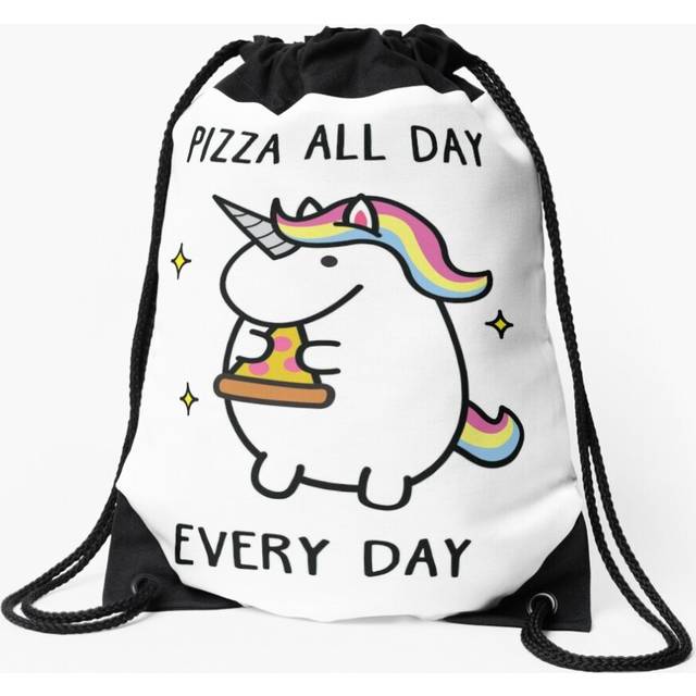 Drawstring Bag Unicorn Pizza Sport Gym Shoe Backpack
