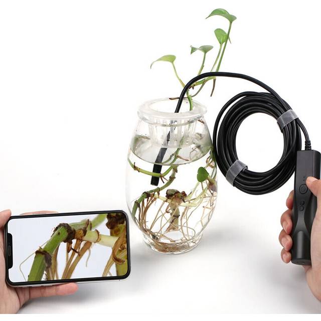 Bakeey 5.5mm Inspection Camera Flexible IP67 Waterproof Micro Industrial Inspection Borescope for Android Phone PC 6LED Adjustable