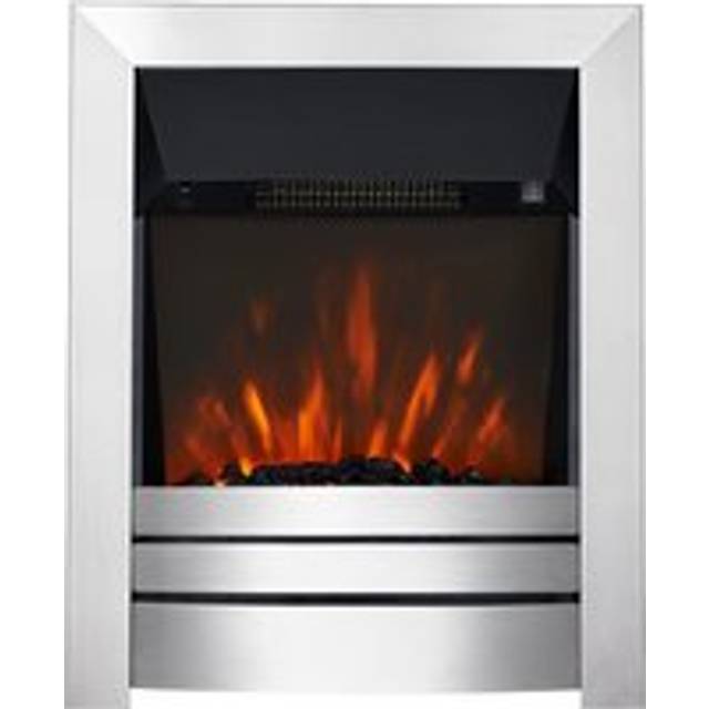 Focal Point Fires Lorient LED Inset Electric Fire - Brushed Steel, Silver