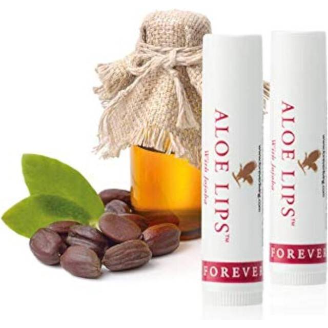 Aloe Lips - Aloe Vera Lip Balm - Set of 2 - with 28% Pure Aloe Vera Gel - Forever Living FLP - Original