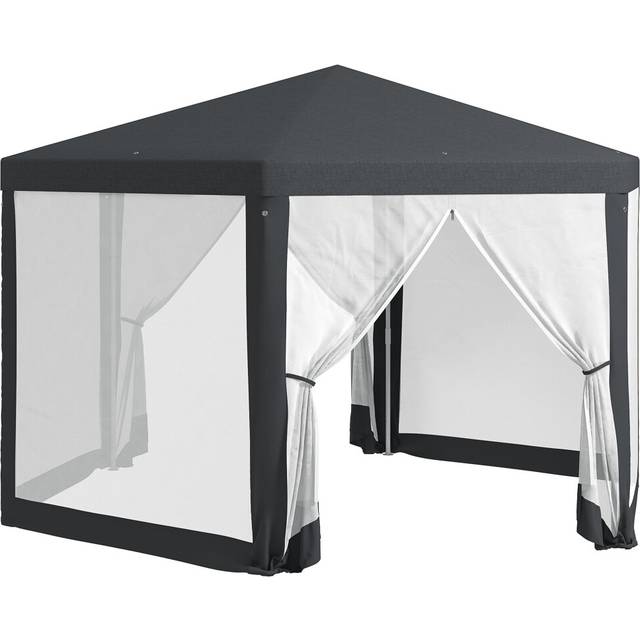 Outsunny 2 x 2m Dark Grey Hexagonal Gazebo