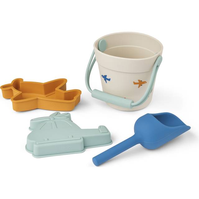 Liewood Beige & Blue Aviator Mini Beach Set (10Cm)