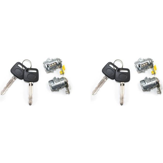 2X Door Lock Set with Key(L & R) for 89-95 Pickup 89-98 4Runner for Door Lock Cylinder Key 69051-35030