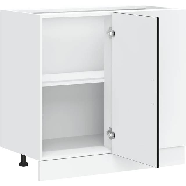 vidaXL Sink Base Cabinet Lucca Black Engineered Wood