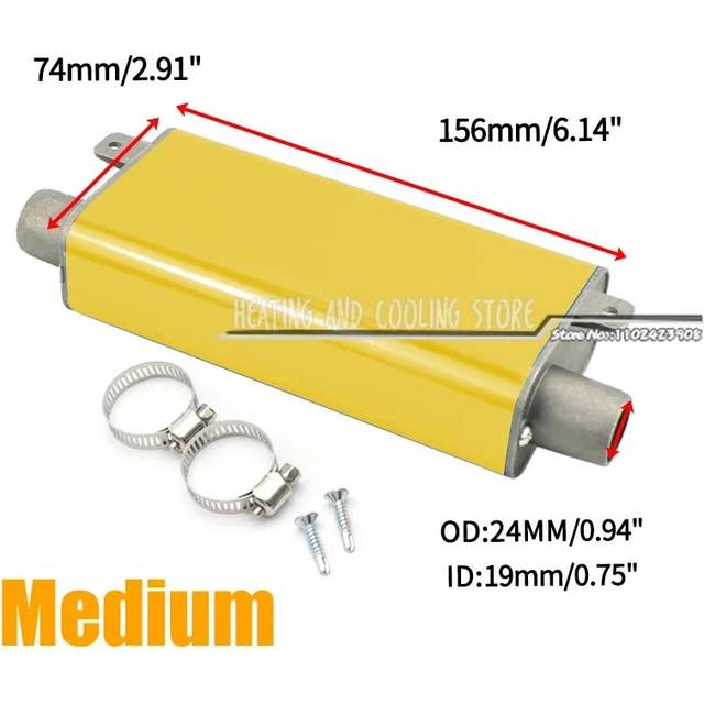 24mm Muffler Silencer S Curved Air Diesel Parking Heater Exhaust Pipe