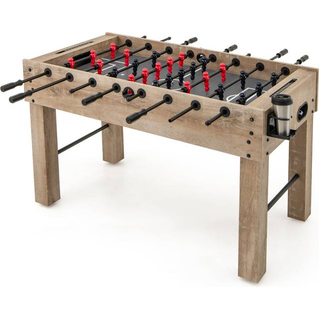 137 cm Full Size Foosball Table with 2 Balls and 2 Foldable Cup Holders-Natural