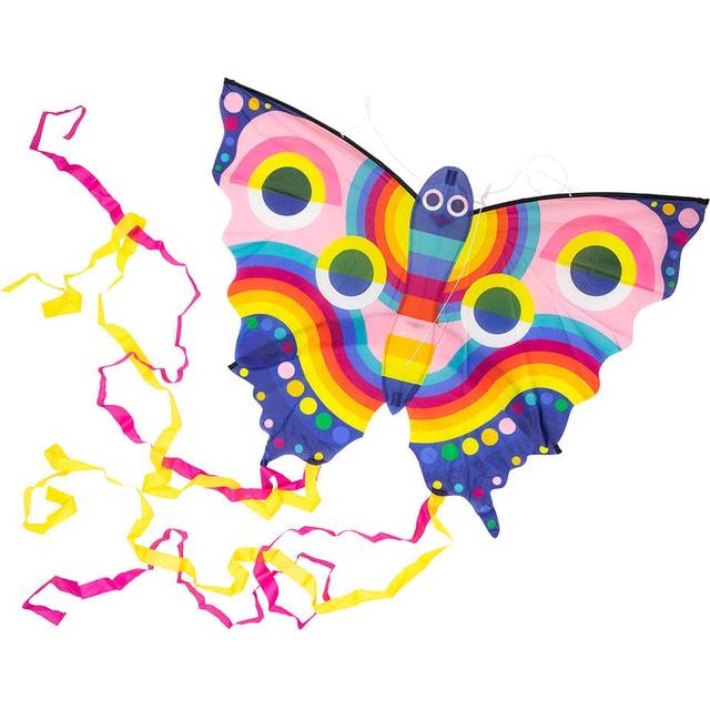 Tiger Tribe Butterfly Kite - Large 1M Wide Butterfly Kite, Multi